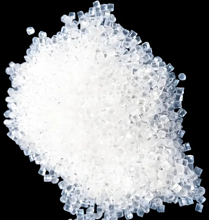 Transparent polystyrene pellets